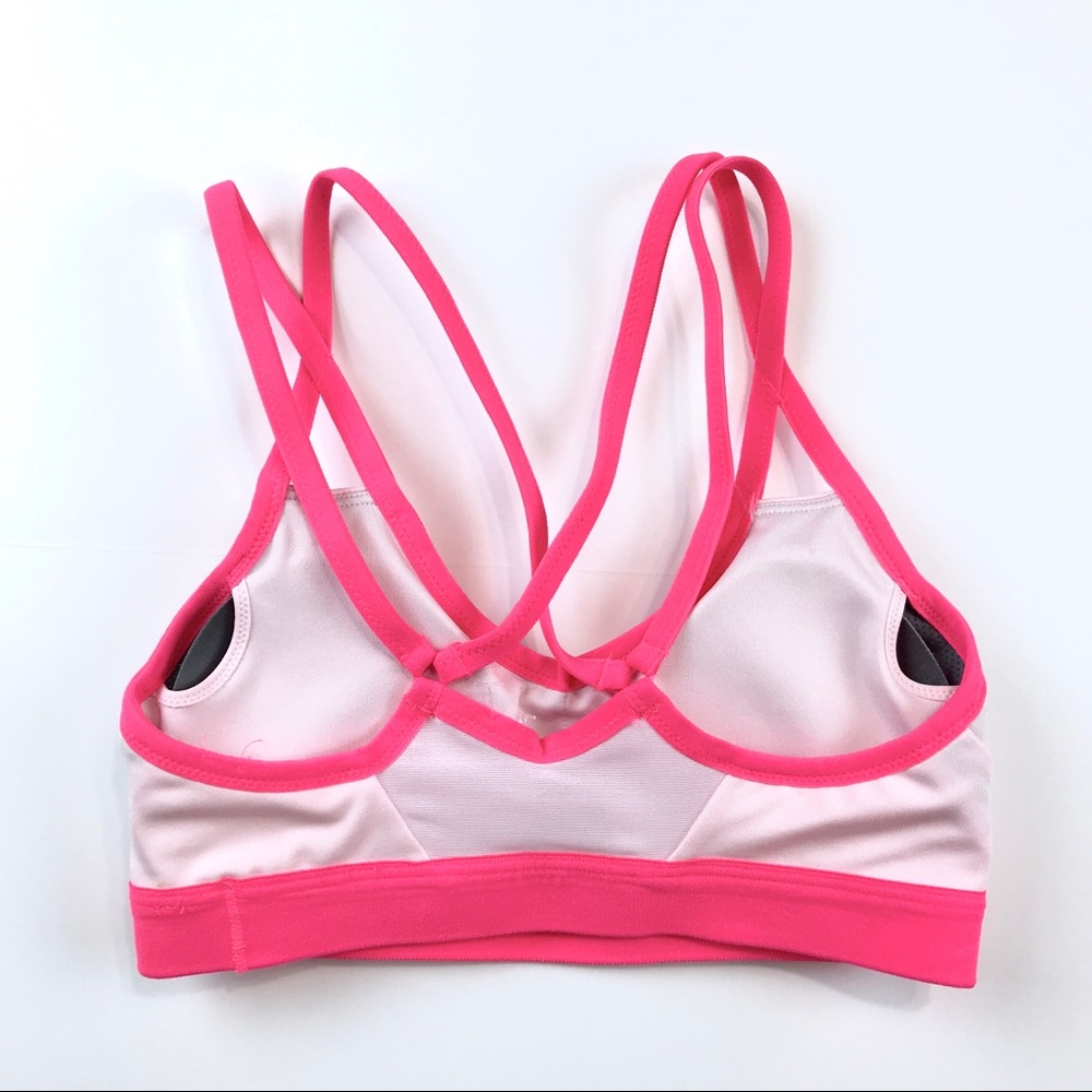 Nike logo pink strappy sports bra - Picture 2 of 4